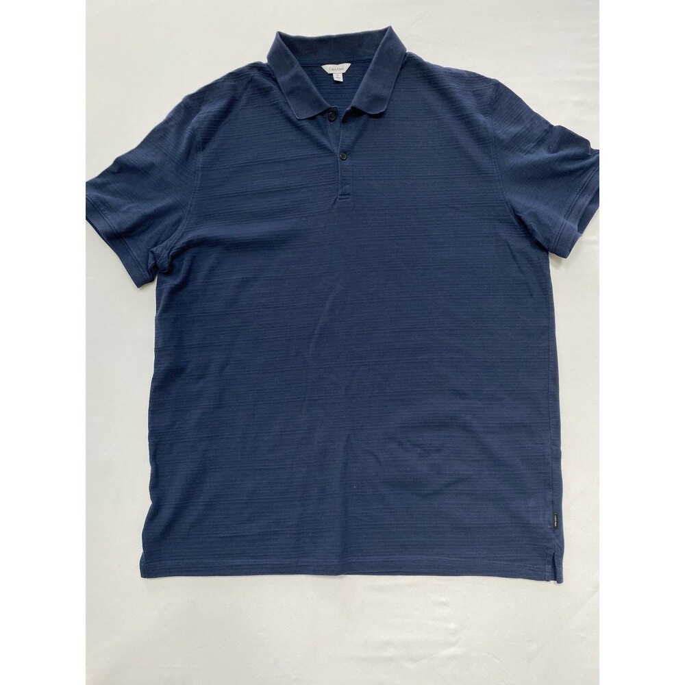 Calvin Klein Textured Knit Polo Shirt Size XL Business Casual Essential